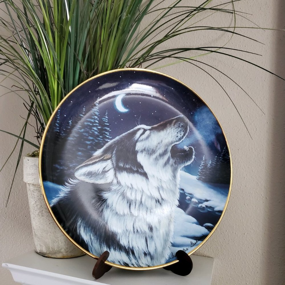 Wolf Plate Cry at Midnight by Cassandra Graham